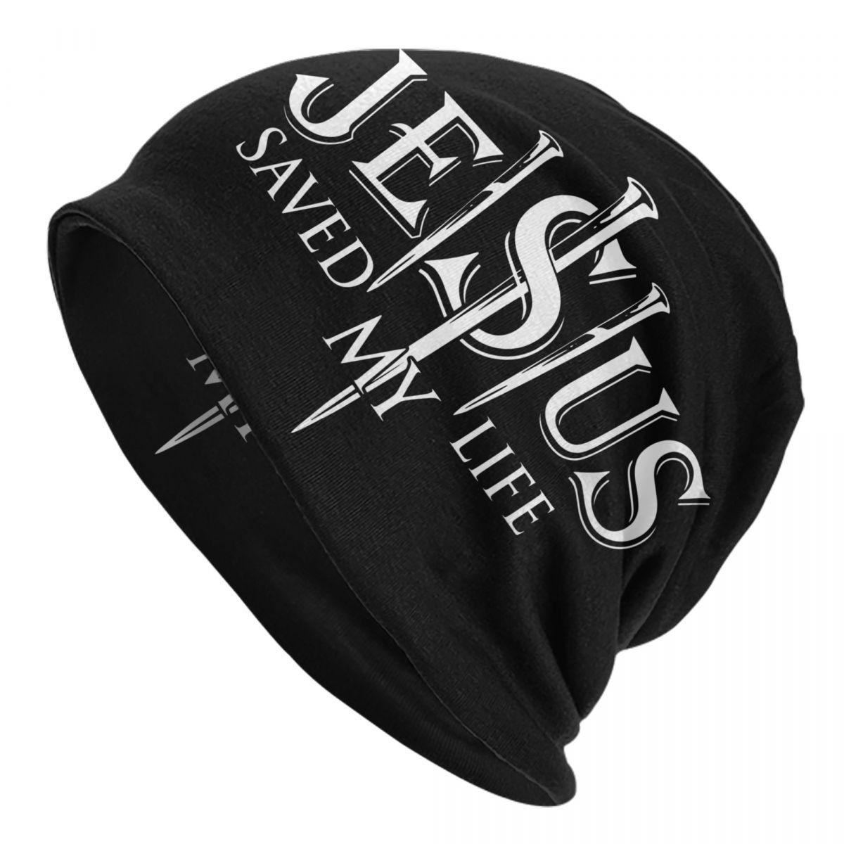 Custom Jesus Saved My Life Bonnet Hats Cool Knitted Hat Winter Warm Christ Religion Christian Faith Skullies Beanies Caps Beanies Hat