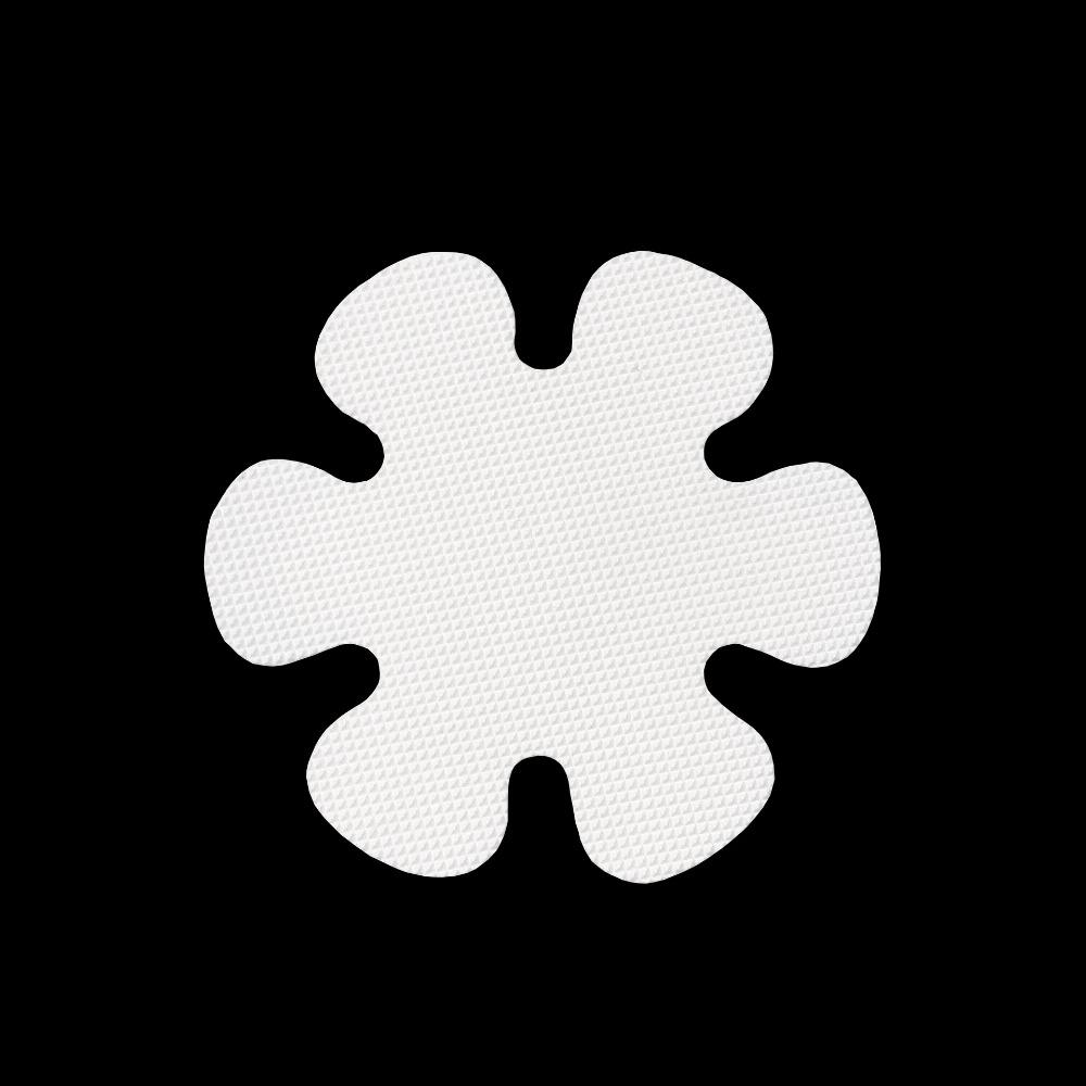 

8 см цветочные безопасные протекторы для душа, клейкие наклейки для ванны, красочные противоскользящие наклейки для ванны 6 pieces белый