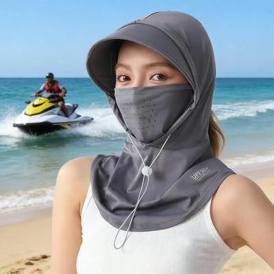 Summer Lightweight Comfortable Hood Sun Protection Shroud Mask Hat Full Face Sun Protection Veil For Outdoor Fishing Cycling