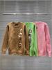 Unisex Color Block Logo Jacquard Round Neck Sweater with Long Sleeves