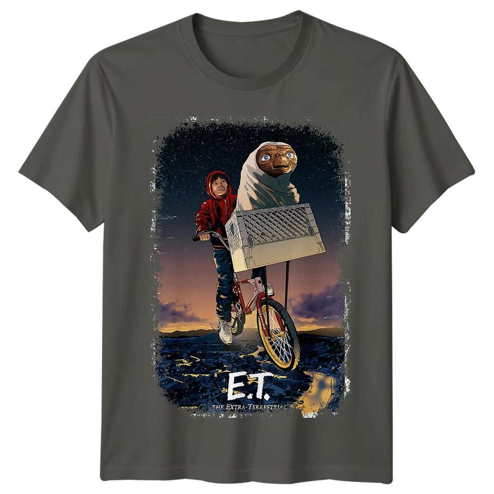 Et The Extraterrestrial 1982 Movie Poster Inspired Tshirt Retro Tee Unisex