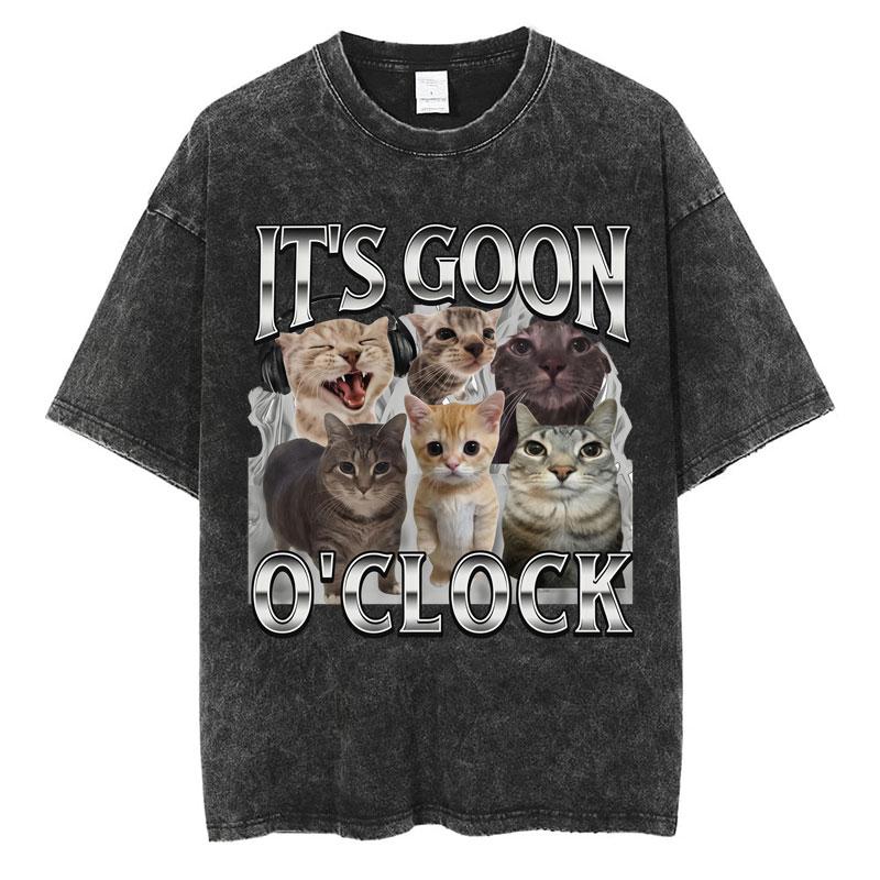 Wash I Survived Todays Tummy Ache Funny Cat Meme T Shirt Men Women Personality Fashion Tshirt Cotton Casual Oversized T Shirts