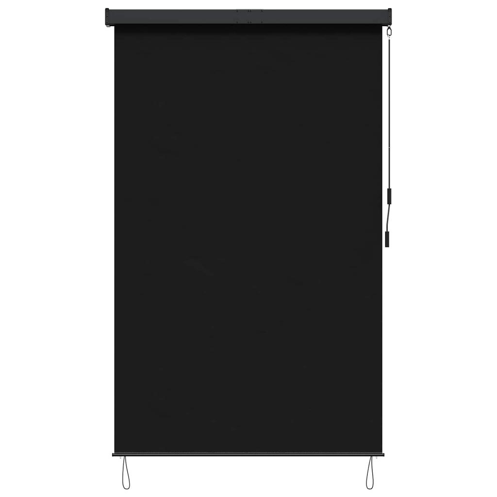 Black Outdoor Roller Blind 60 x 250 cm Fabric and Aluminum