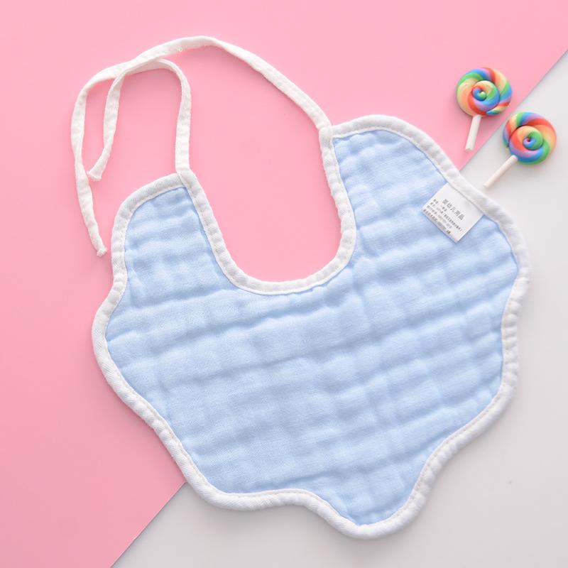 6 Layer Muslin Cotton Baby Bibs With Ties Newborn Soft Absorbent Drool Bibs For Infants Saliva Towel Burp Cloth