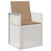 Outdoor Dining Set with Cushions 5 pcs White and Taupe PP
