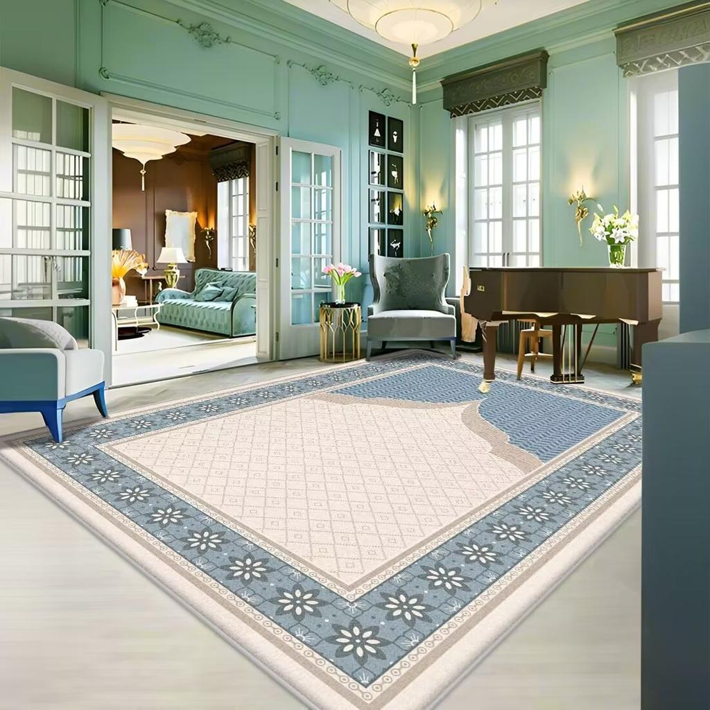 Dywan Do Salonu Odporny na Plamy Łatwy w Pielęgnacji Mata pod Stolik Kawowy Chłodniejsza Mata Antypoślizgowa Dywan