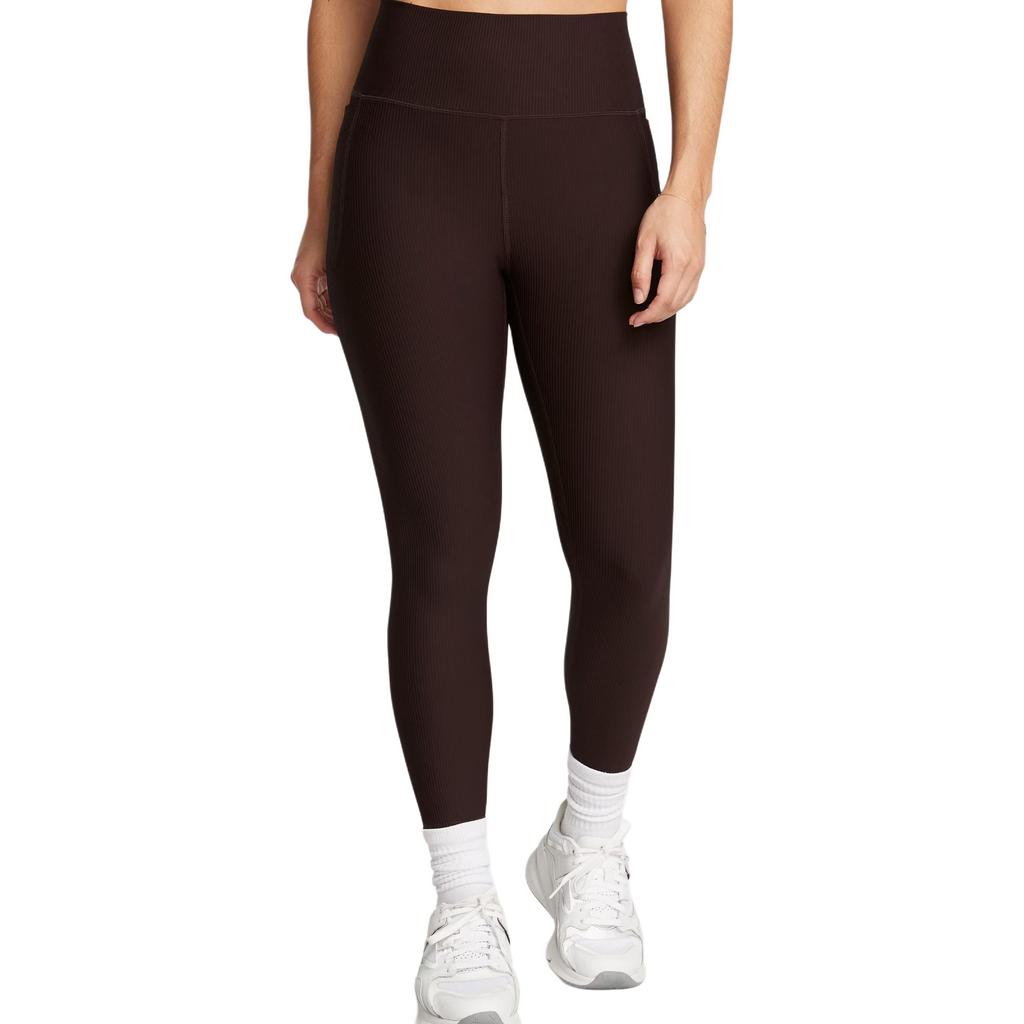 Under Armour Meridian Solid Color Fashion Comfortable Tight Nine-Point Sports Pants Women pants Obsidian-Brown 1386467-227