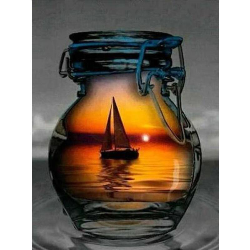 5D DIY pictura cu diamante seara nor mare peisaj arta broderie cu diamant kit punct de cruce complet stras mozaic Home Decor