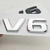 3D ABS Car Letters Logo V6 Badge Sticker Rear Trunk Emblem Decals For Mercedes Benz GLE ML SLK Class W204 C280 Auto Accessories RV1