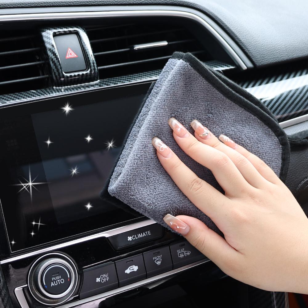 5pcs Microfibre Car Wash Towels 30X30cm Automotive Cleaning Towel Household Cleaning Cloth Automotive Beauty Polishing Tools
