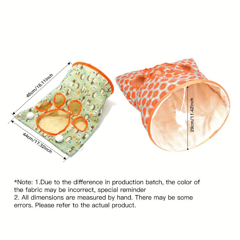 Interactive Cat Tunnel Toy with Crinkle Paper Collapsible Cat Tube for Indoor Play and Exercise