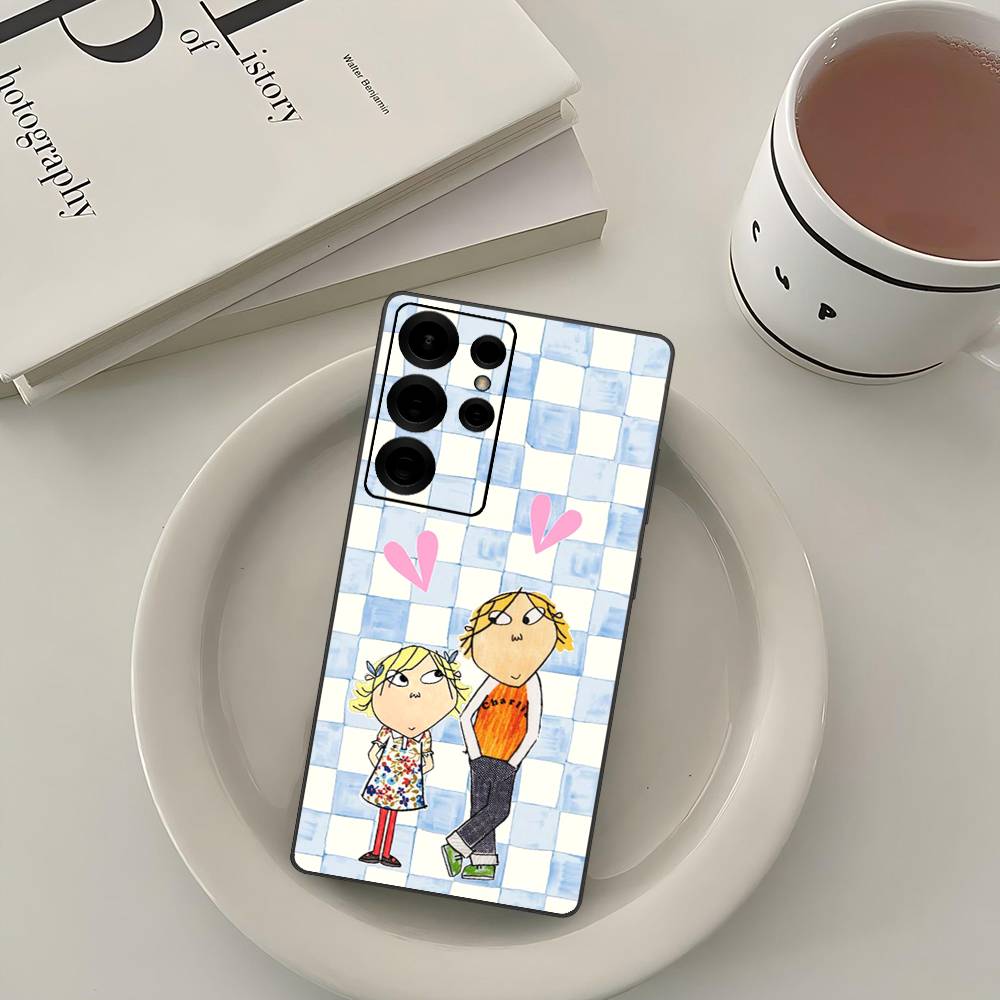 

Charlie And Lola Anime Phone Case For Samsung S 24 fe 25 Ultra plus 20 lite 21 30 22 23 24 22 Ultra 5G Fundas Samsung S30 plus 5G