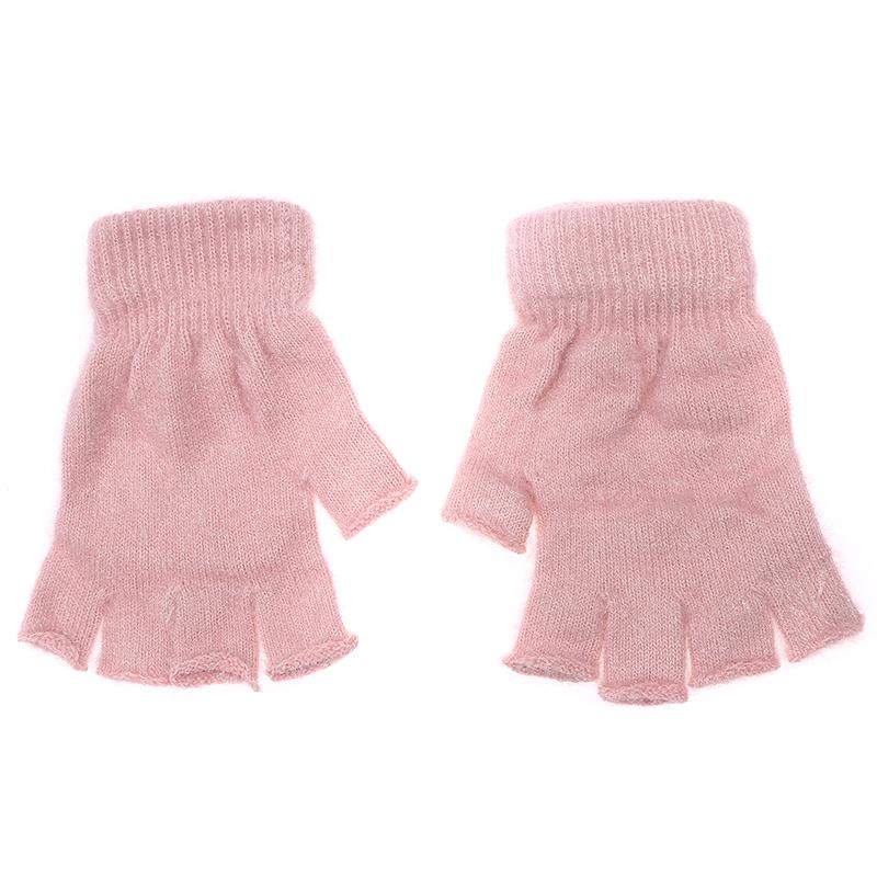 Winter Fingerless Gloves for Women Men Thermal Mink Fur Touchscreen Half Finger Gloves for Cold Weather