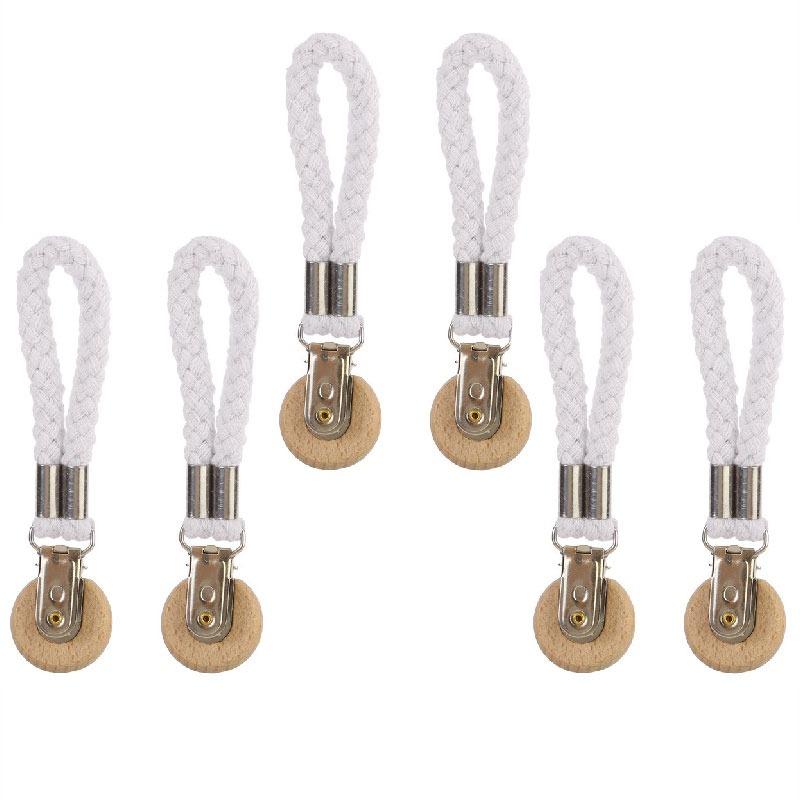 2PCS/4PCS/6PCS Multifunctional Household Bathroom Small Storage Clip Cotton Woven Rope Kitchen Towel Holder Cloth Hanger