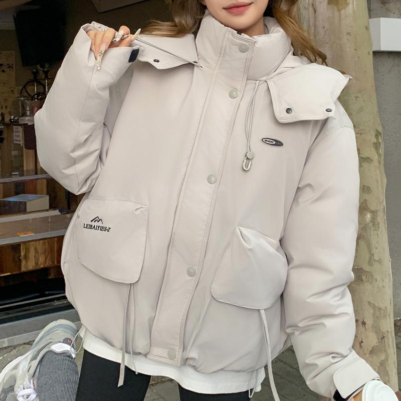 Módní Zimní Dámské Kabáty s Kapucí Hrubé Teplé Parky Volné Svrchní Oblečení Dámské Bundy