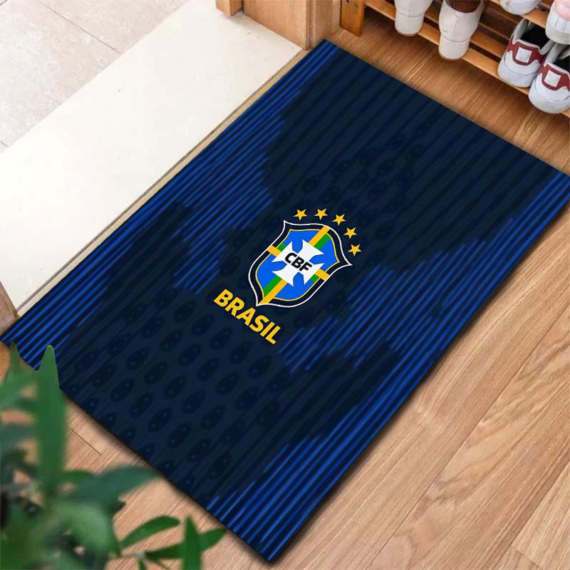 Brazil National Football Team Carpet Rug for Living Room Bedroom Home Sofa Decoration,Kids play Non-slip Floor Mat