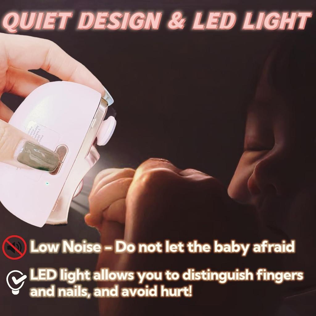 2 IN 1Electric Nail Clipper Automatic Nail Care Kit Manicure Nail Trimmer For Adult Baby Finger Toe Scissors Pedicure Thick Nails Cutter Sharpener