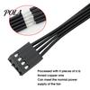 PWM Fan Splitter Cable 13.5cm Professional Tinned Copper Wide Compatibility 1 Hub to 2 4 Pin Extension for Desktop Corrosion-resistant