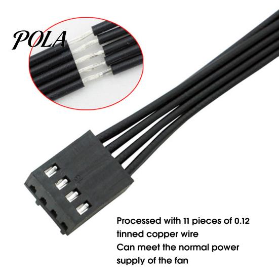 PWM Fan Splitter Cable 13.5cm Professional Tinned Copper Wide Compatibility 1 Hub to 2 4 Pin Extension for Desktop Corrosion-resistant