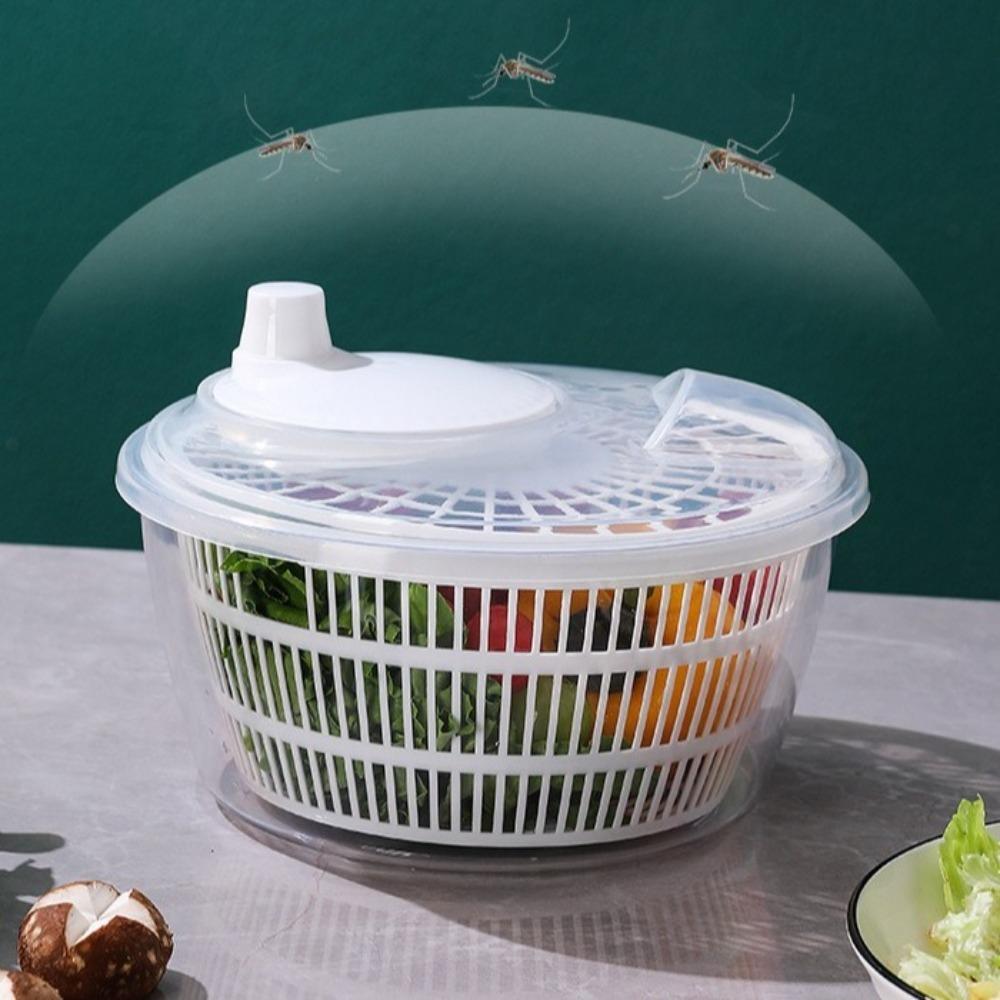 Hand-Cranked Manual Salad Spinner Large Capacity Spinning Drain Basket  Vegetable Washing