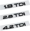 3D ABS Letters 1.9 TDI 2.8 TDI 4.2 TDI Rear Boot Trunk Logo Emblem Sticker For qaz23 A3 A4 A6 A8 Q3 Q5 Q7 Q8 Car Accessories