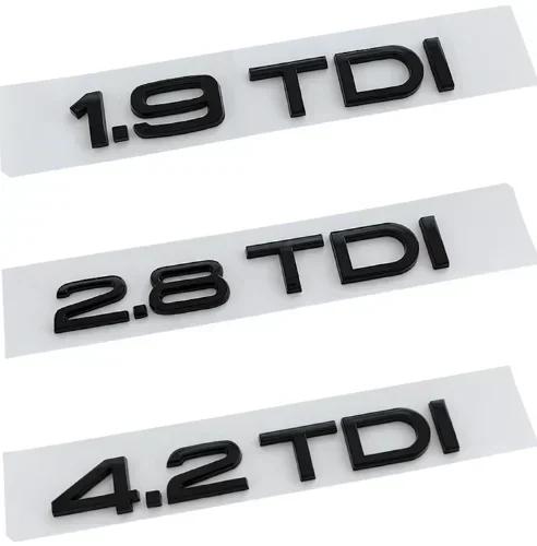 3D ABS Letters 1.9 TDI 2.8 TDI 4.2 TDI Rear Boot Trunk Logo Emblem Sticker For qaz23 A3 A4 A6 A8 Q3 Q5 Q7 Q8 Car Accessories