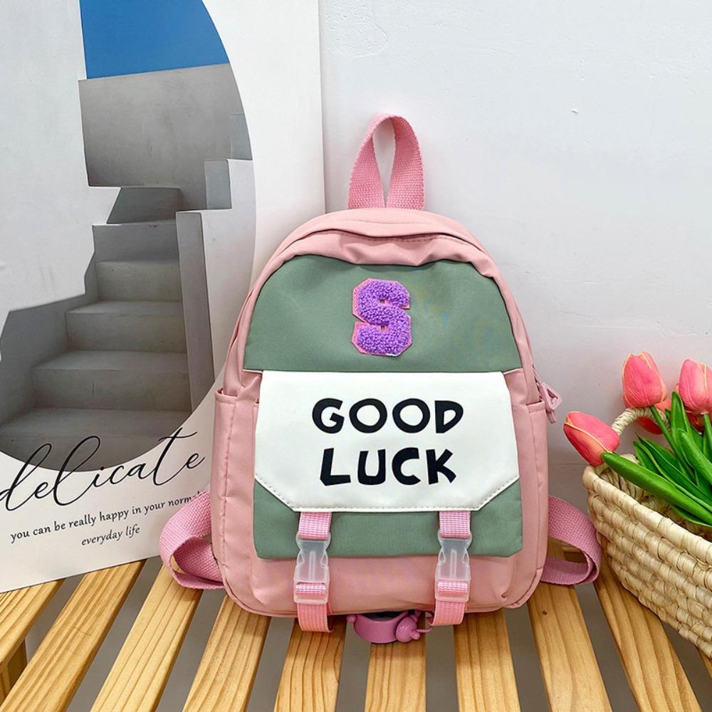 Large capacity primary school schoolbag summer new cute kindergarten letter school backpack children s backpack розовый