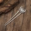 Viking Lotus U-Shaped Hairpin: Retro Norwegian Style Women's Jewelry Accessory