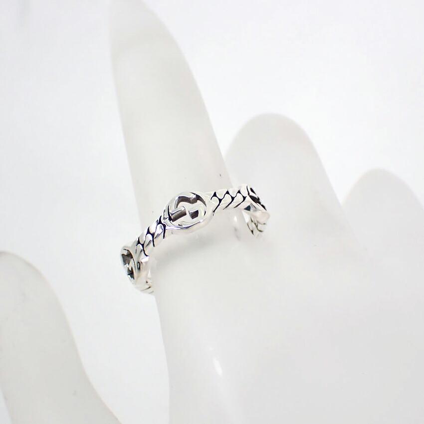 [Pre-owned] GUCCI 925 Interlocking G Ring / Size 13 / j51-9