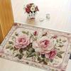 Tappetino da Bagno con Design Floreale Rosa Adatto per Camera da Letto, Bagno, WC, Cucina, Ingresso e Altre Decorazioni per la Casa