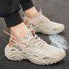Men's Breathable Running Shoes New 2025 Casual Trendy Basketball Shoes Knitted Mesh Elastic Heightening Shock Absorption Sports