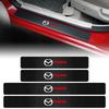 AAGH1 4Pc Car Carbon Fiber Door Sill Protection Sticker Anti-scratch Film Accessories For 3 6 Axela CX-5 CX-3 CX-8 Atenza MS 323