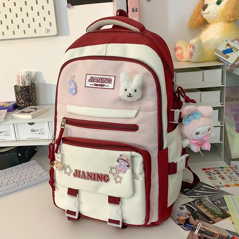 School bag Children's elementary school students Girls Junior high school students High school two-piece set Backpack