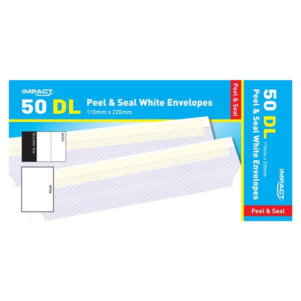 Impact DL Peel And Seal Envelopes (balení 50 ks)
