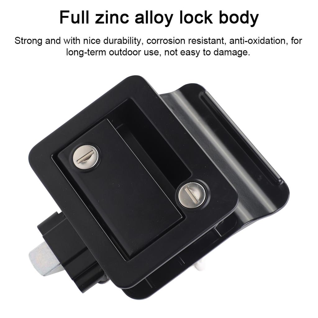 RV Door Lock Zinc Alloy Entry Door Latch Lock Replacement Kit with 4 Keys for Travel Trailer Campers RV Truck Cargo