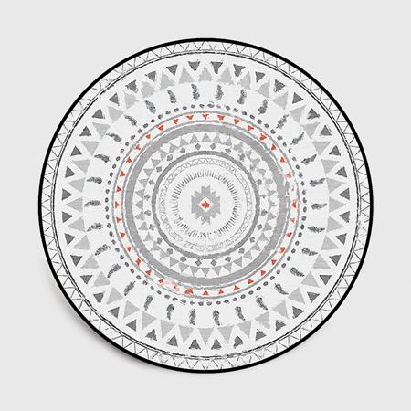 

Living Room Computer Chair Area Rug Kids Play Curtain Floor Mat Wardrobe Floral Pattern Print Round 60cmx60cm