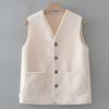 Lamb wool integrated vest velvet thickened warm lady middle-aged mother autumn and winter versatile coat vest