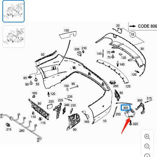 Mercedes-Benz W221 S600/S65 AMG Koncovka výfuku 2214903927/2214904027