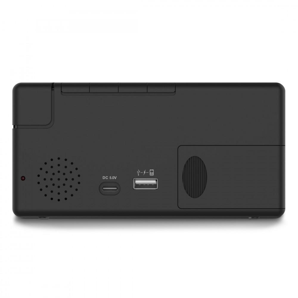 ibiza digital alarm clock black