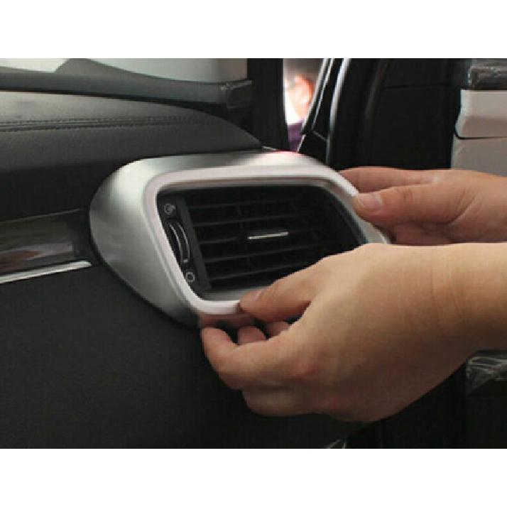 For Kia Sorento 2016- Silver Console Dashboard Side Air Vent Cover Trim 2pcs