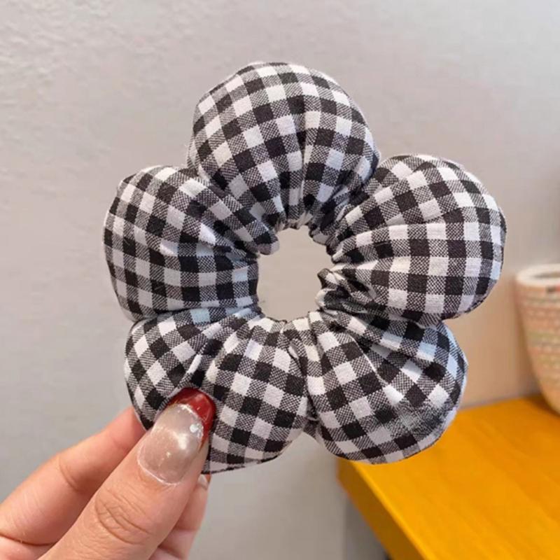 Korean Creative Exaggerated Flower Scrunchie Headdress Women Girl Trendy Design Elastic Hair Band Vacation Hair Accessories