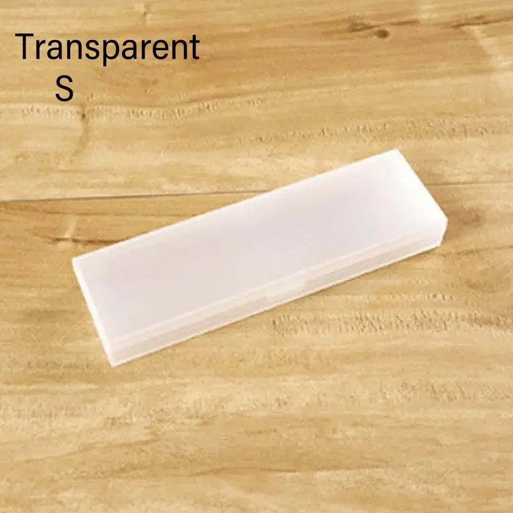 Frosted Pencil Case Simple Non-toxic Hard Plastic Pencil Box Translucent Students Gift Pen Box for School