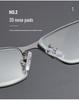 New Style Unisex 25° Reading Glasses with Anti-Blue Light Metal Frame and Plano Lenses