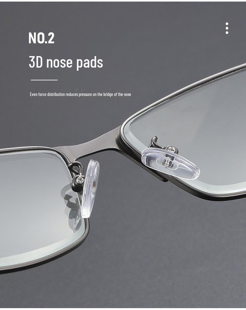 New Style Unisex 25° Reading Glasses with Anti-Blue Light Metal Frame and Plano Lenses