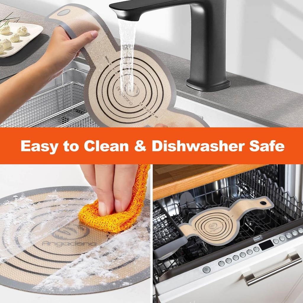 Large Silicone Bread Sling Dutch Oven - 9.5 Inch Non-Stick & Easy Clean Reble Silicone Bread Baking Mat. With Extra Long Handles Bread Baking Sheet