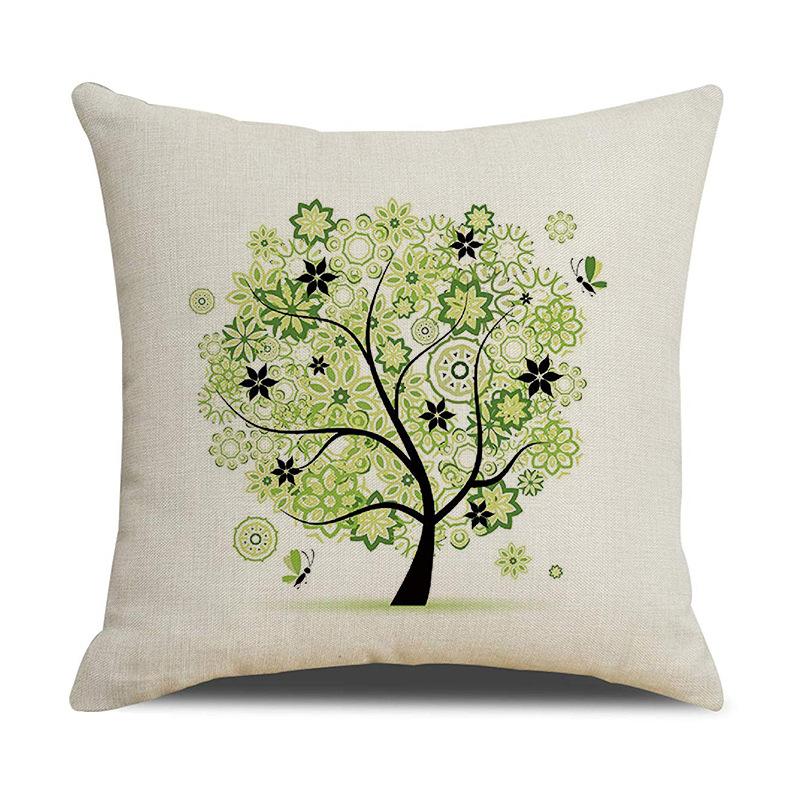 Wish Money Tree Simple Pillow Cover Home Car Bedside Bedroom Decorative Pillow Cushion