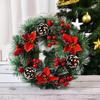 2023 Christmas Wreath: Cross-border Hot Selling 30CM Holiday Decoration for Shopping Mall & Hotel
