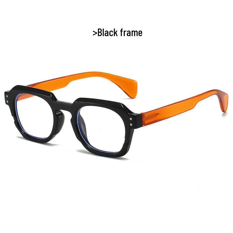 

Очки для чтения 2025 Retro Square с защитой от синего света и пружинными петлями для мужчин и женщин 0