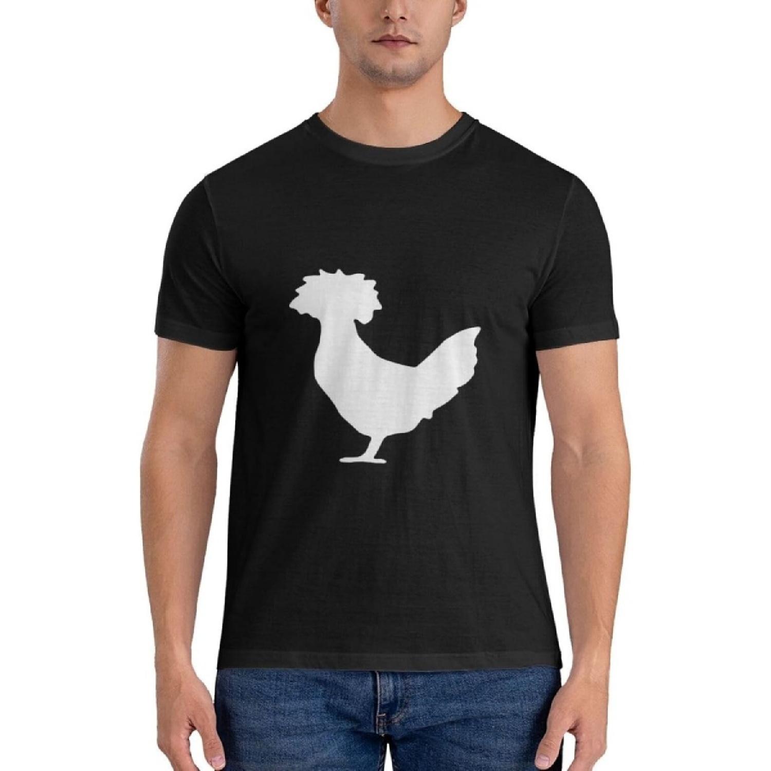 DPAINTouscap Polishes Chicken Men s Cotton Crewneck T-Shirts, Casual Shirts S
