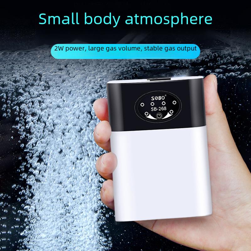 Pompă de oxigen silențioasă cu dublă utilizare Songbao: Oxigenator reîncărcabil AC/DC pentru acvarii